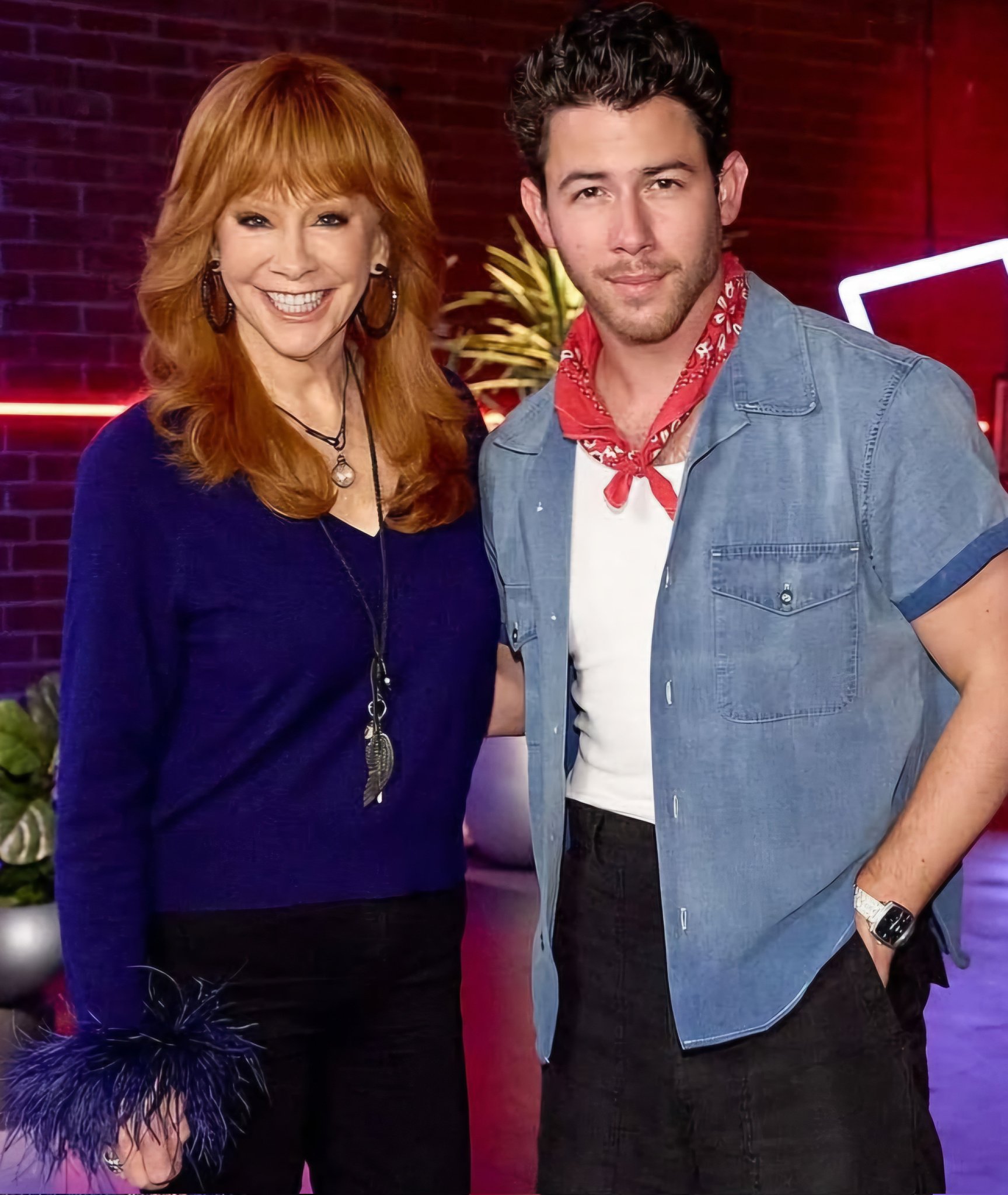 Reba McEntire’s Feather Cuff Sweater